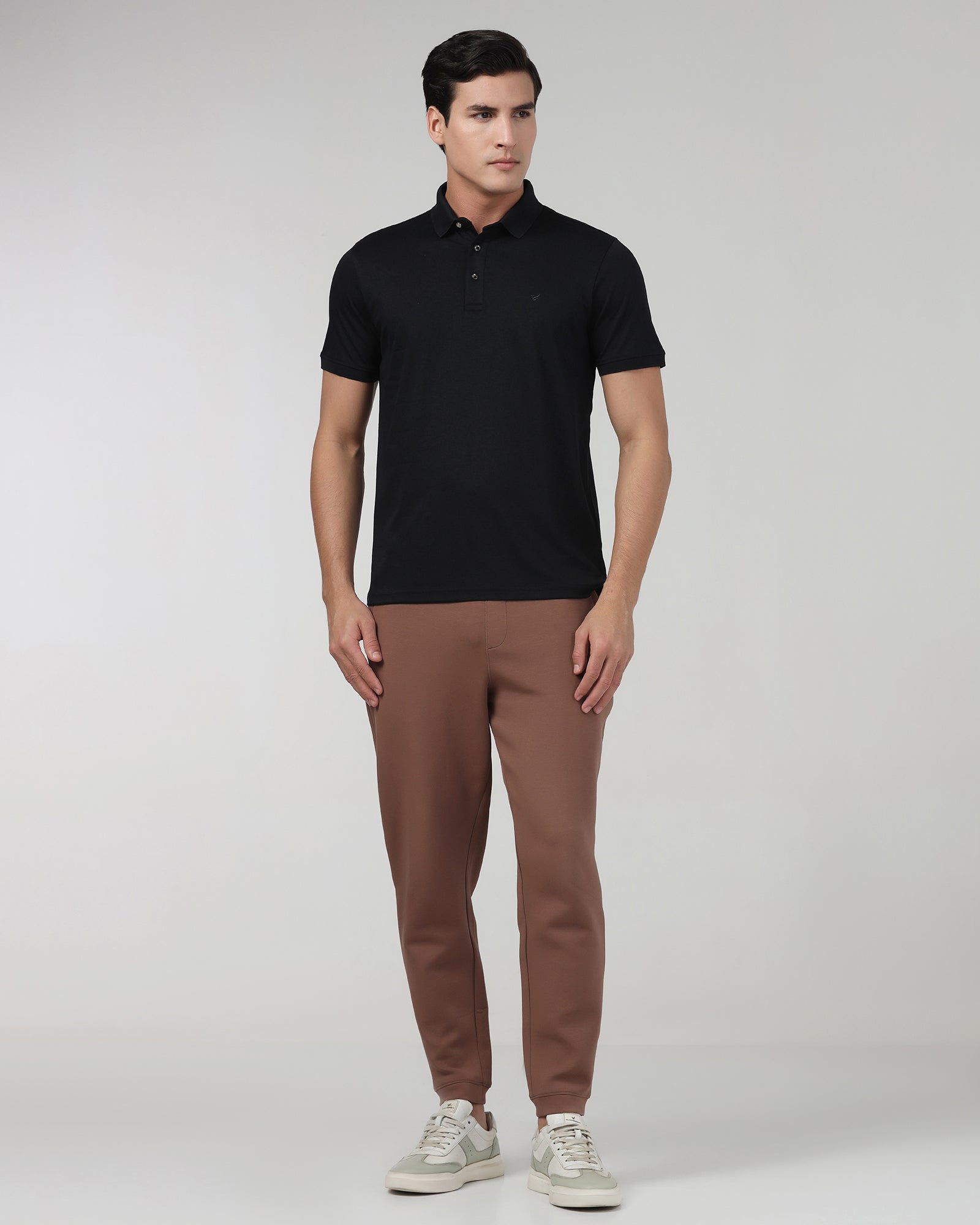 Black Luxe Solid Polo - Toll