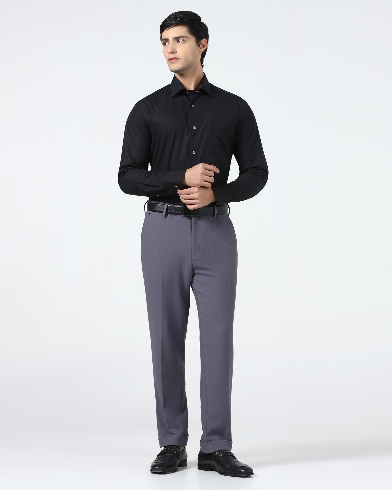 Black Luxe Stripe Shirt - Oscar