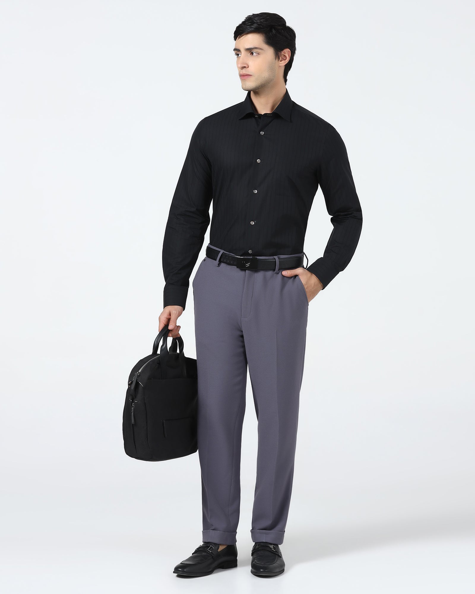 Black Luxe Stripe Shirt - Oscar