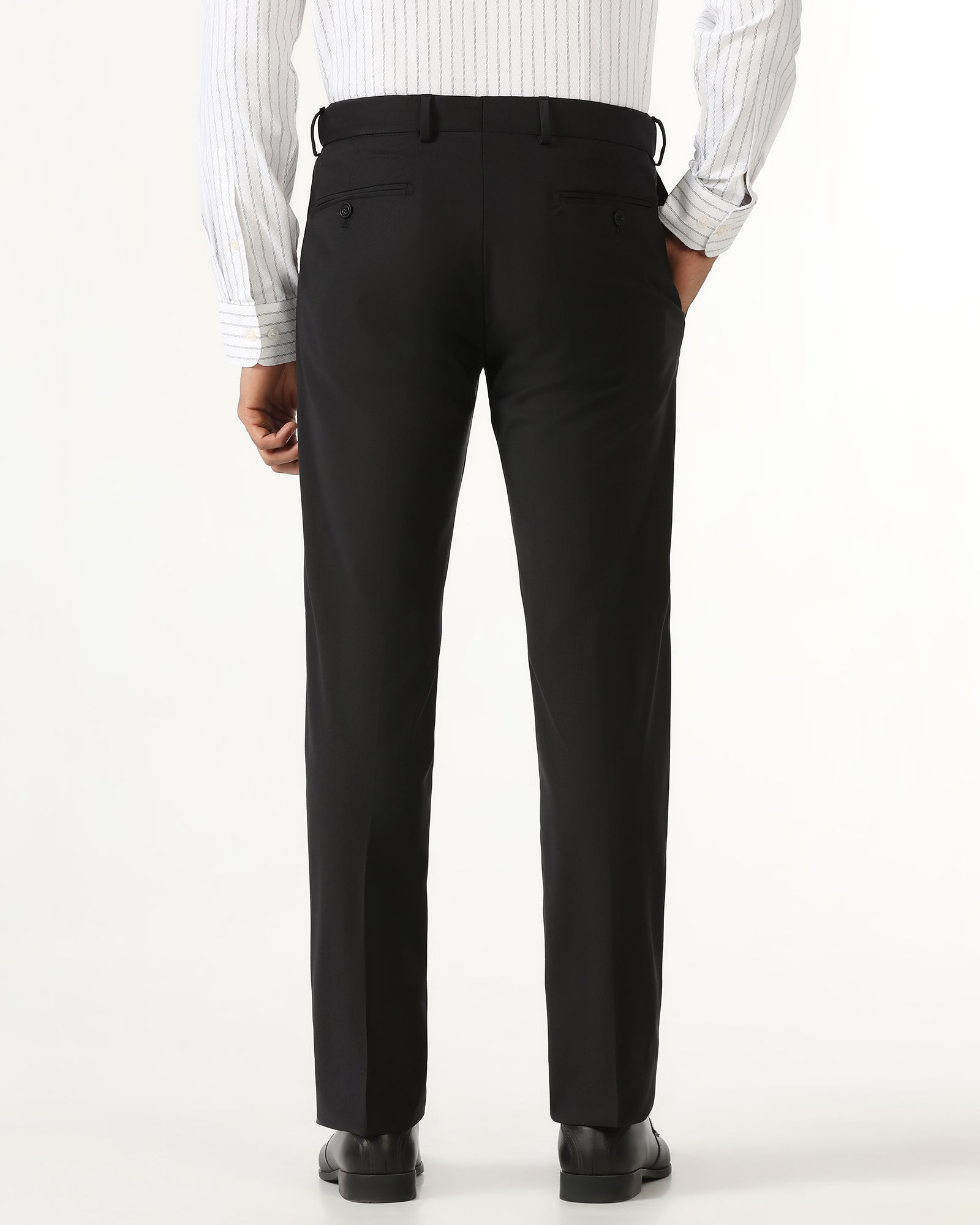 Black Luxe Technowaist Solid Trouser - Lamborghini