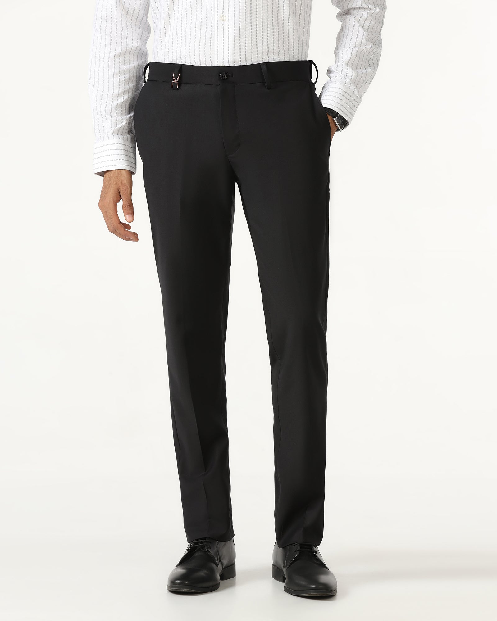 Black Luxe Technowaist Solid Trouser - Lamborghini