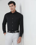 Black Luxe Textured Shirt - Twix