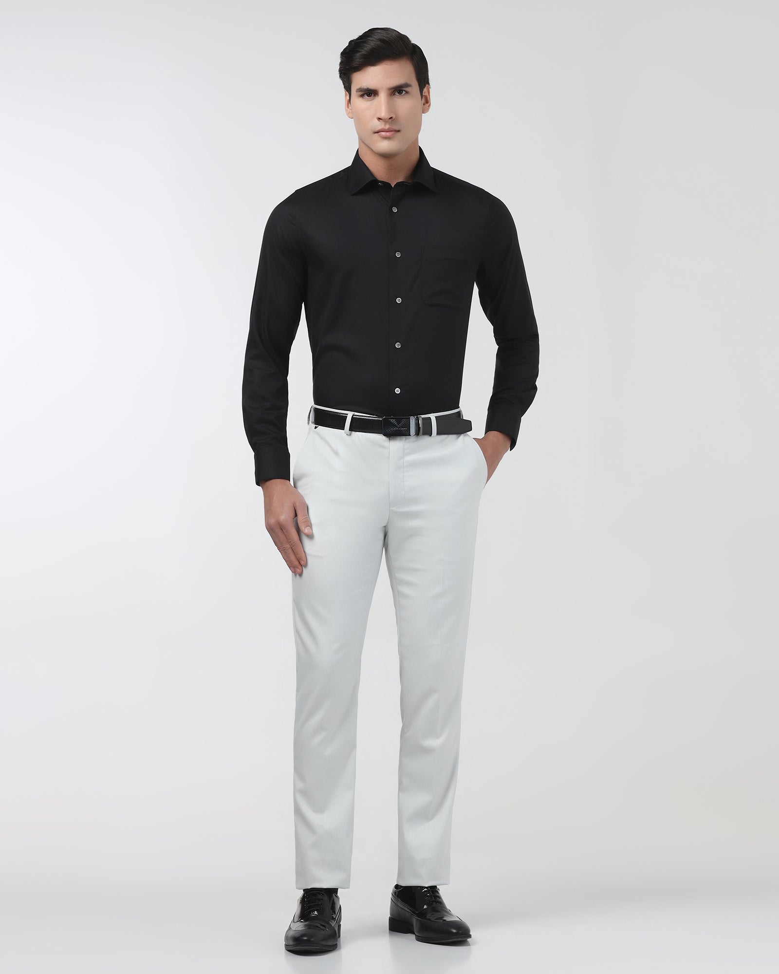 Black Luxe Textured Shirt - Twix