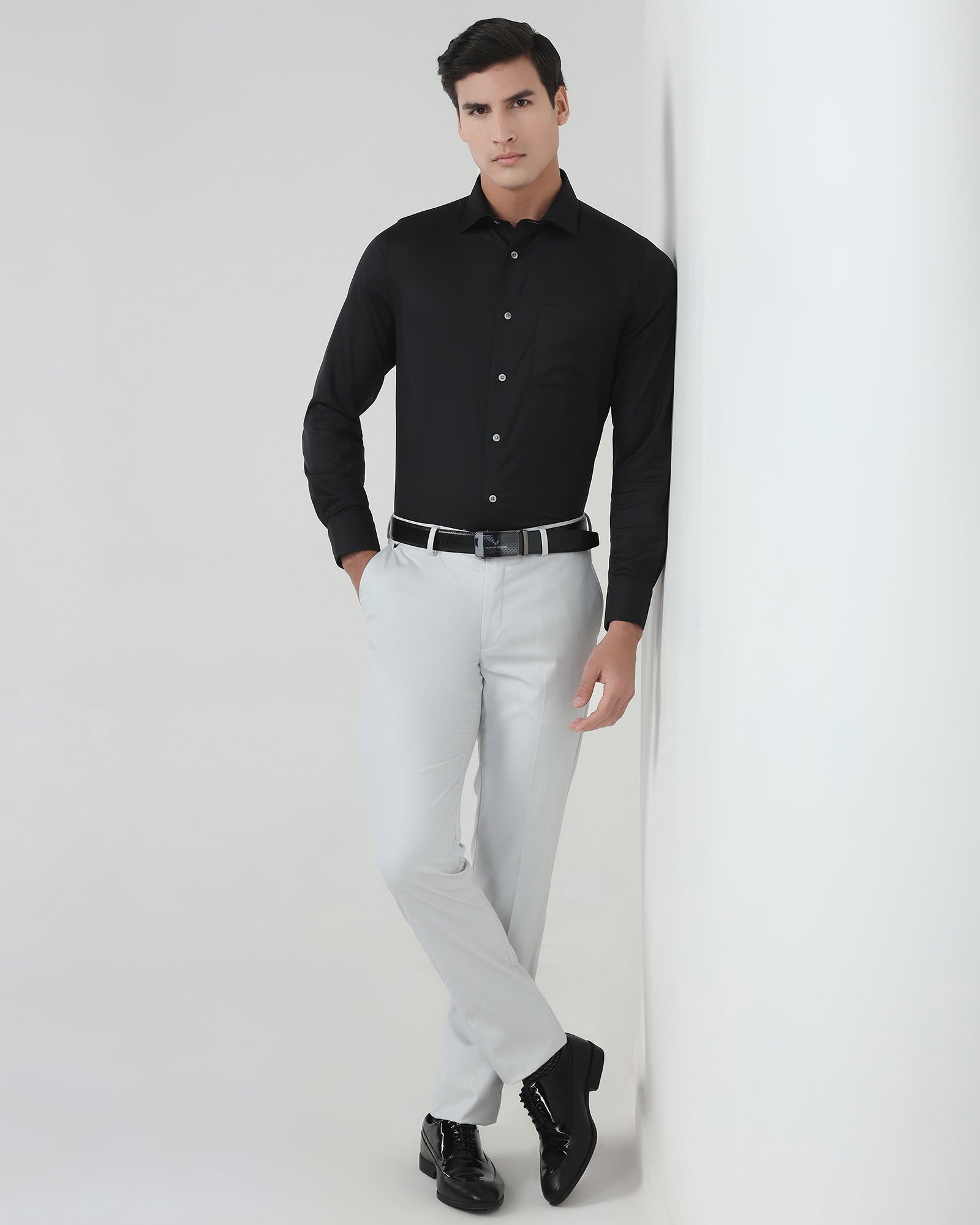 Black Luxe Textured Shirt - Twix