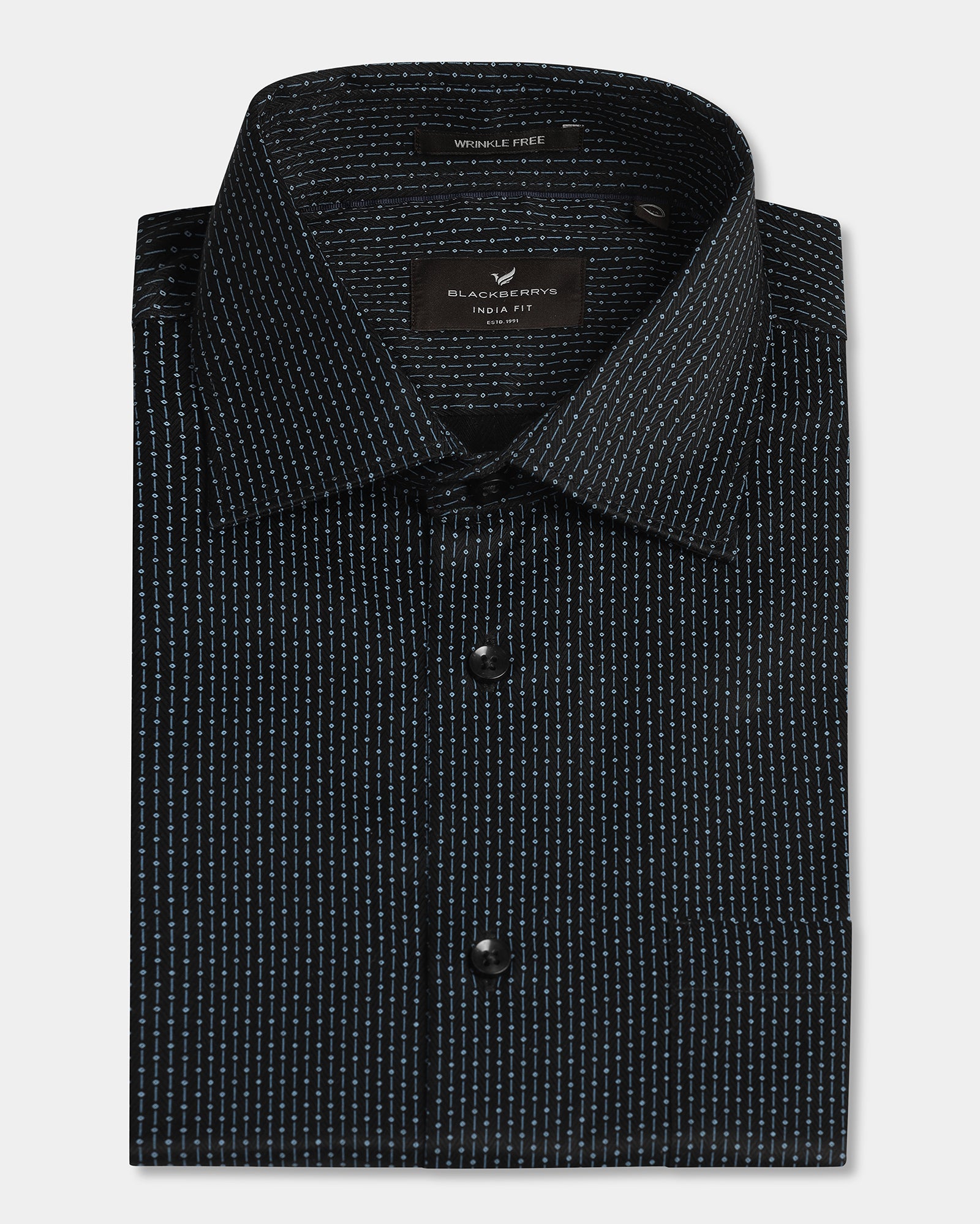 Black Non Iron Printed Shirt - Radiant