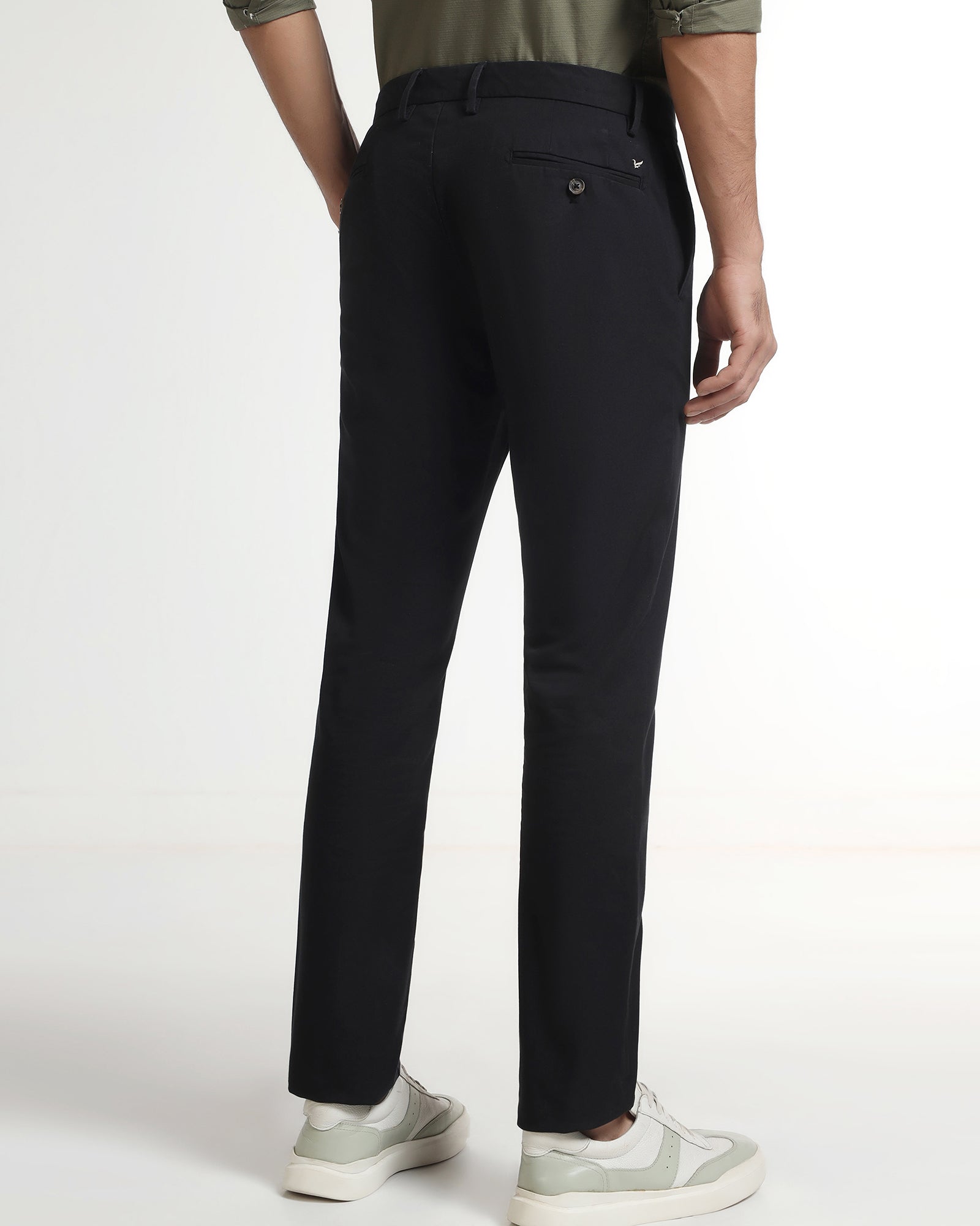 Black Non Iron Solid Khakis - Tigiris