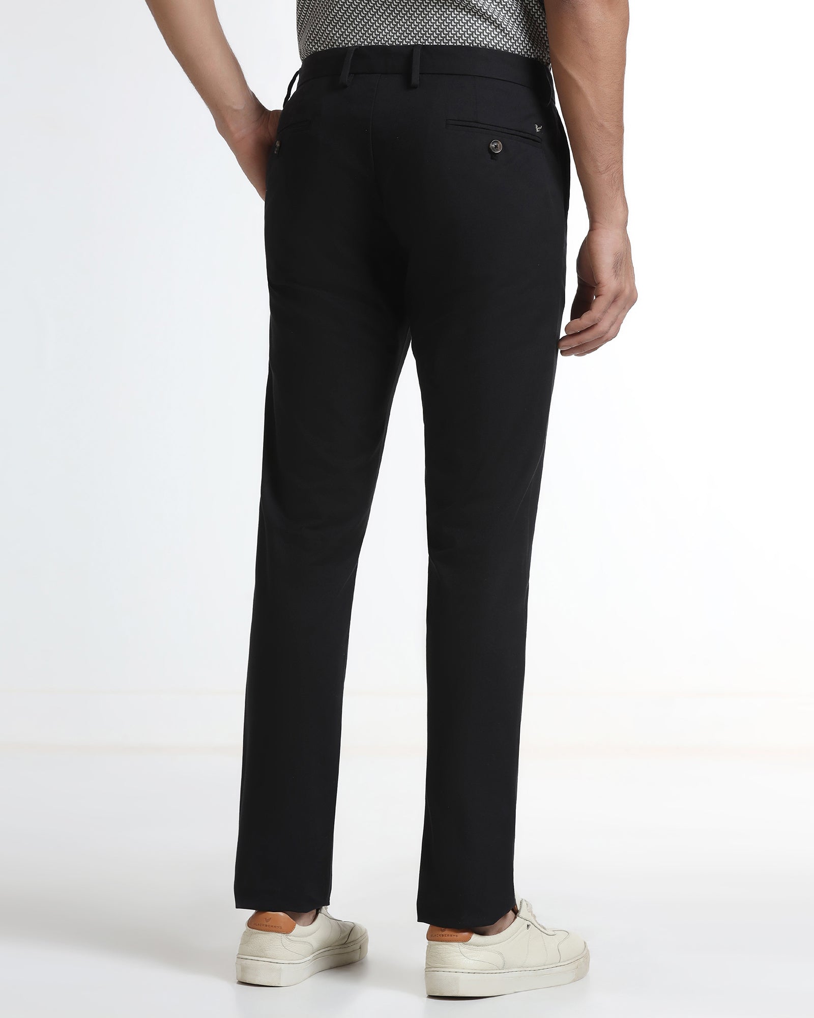 Black Non Iron Solid Khakis - Tigris