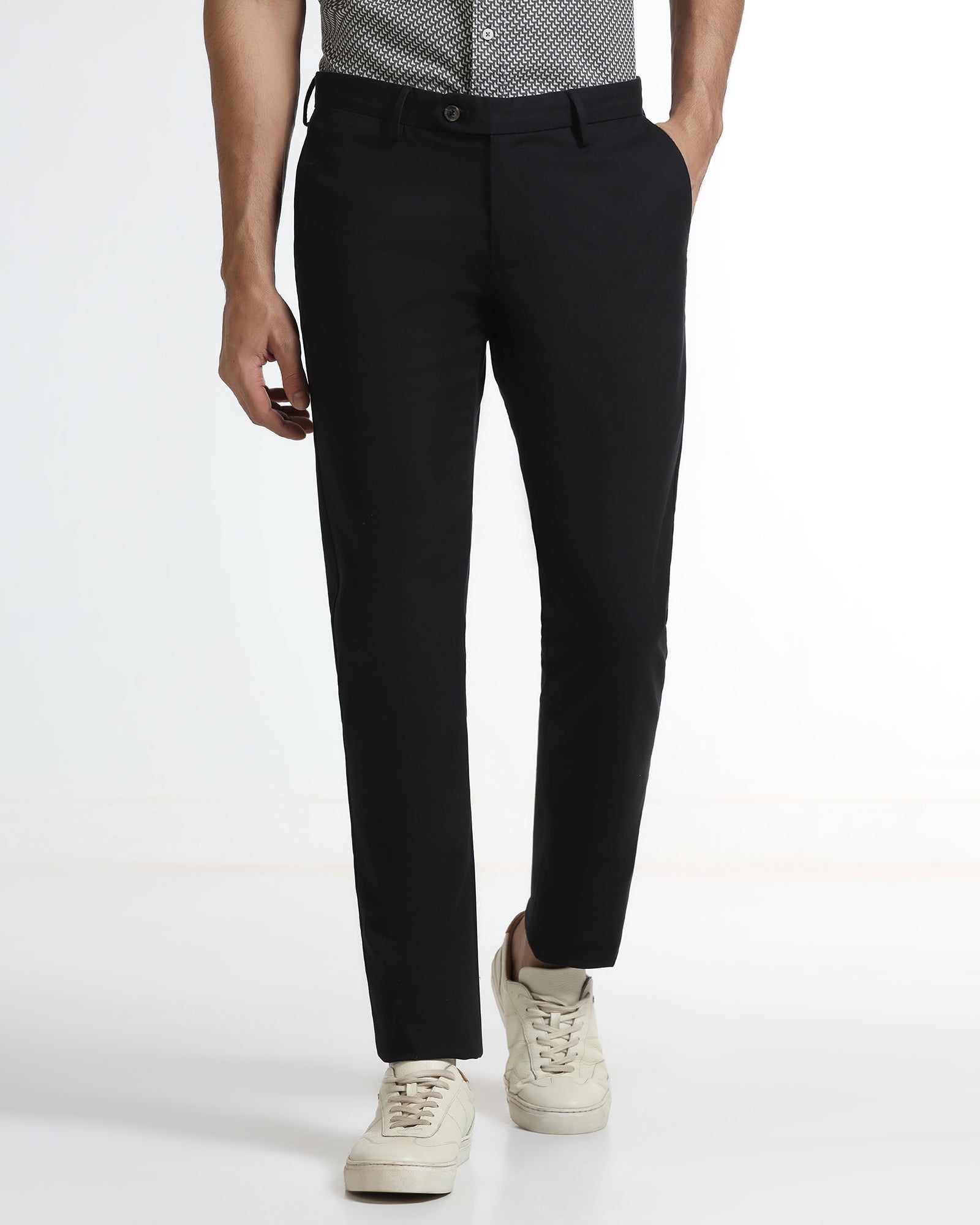 Black Non Iron Solid Khakis - Tigris