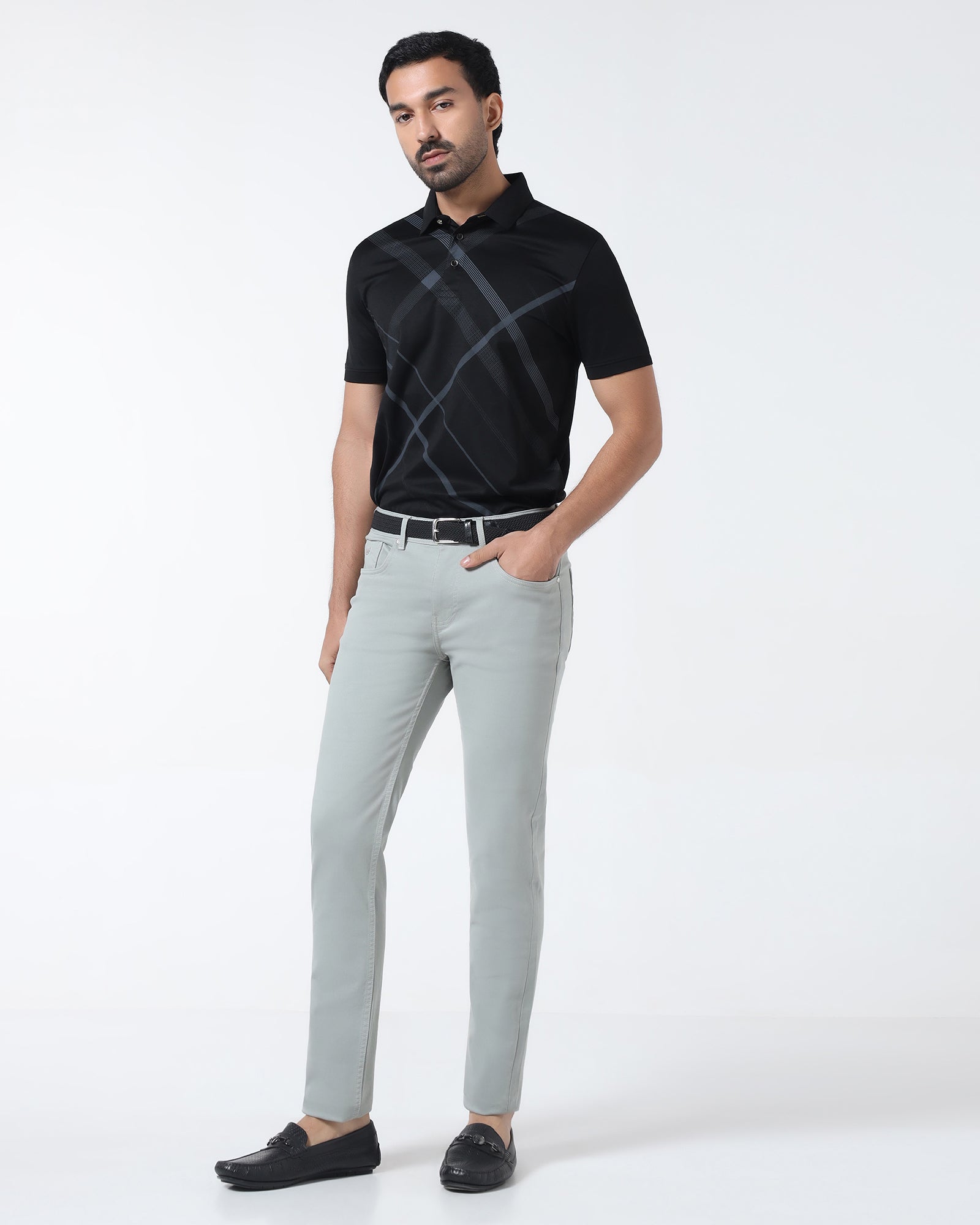 Black Printed Polo - Tokyo