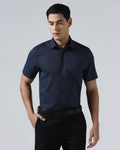 Black Half Sleeve Printed Shirt - Andrew