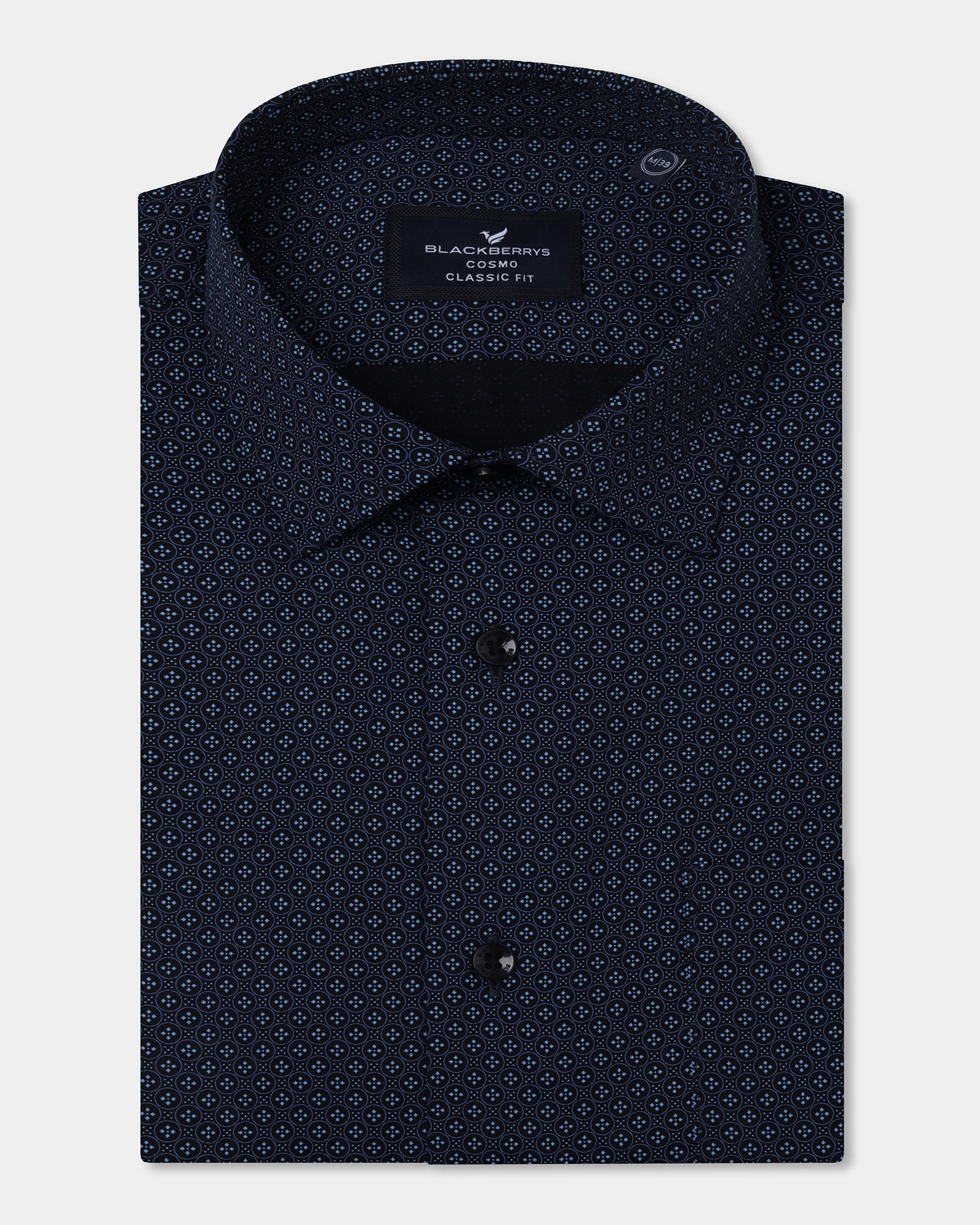 Black Half Sleeve Printed Shirt - Andrew