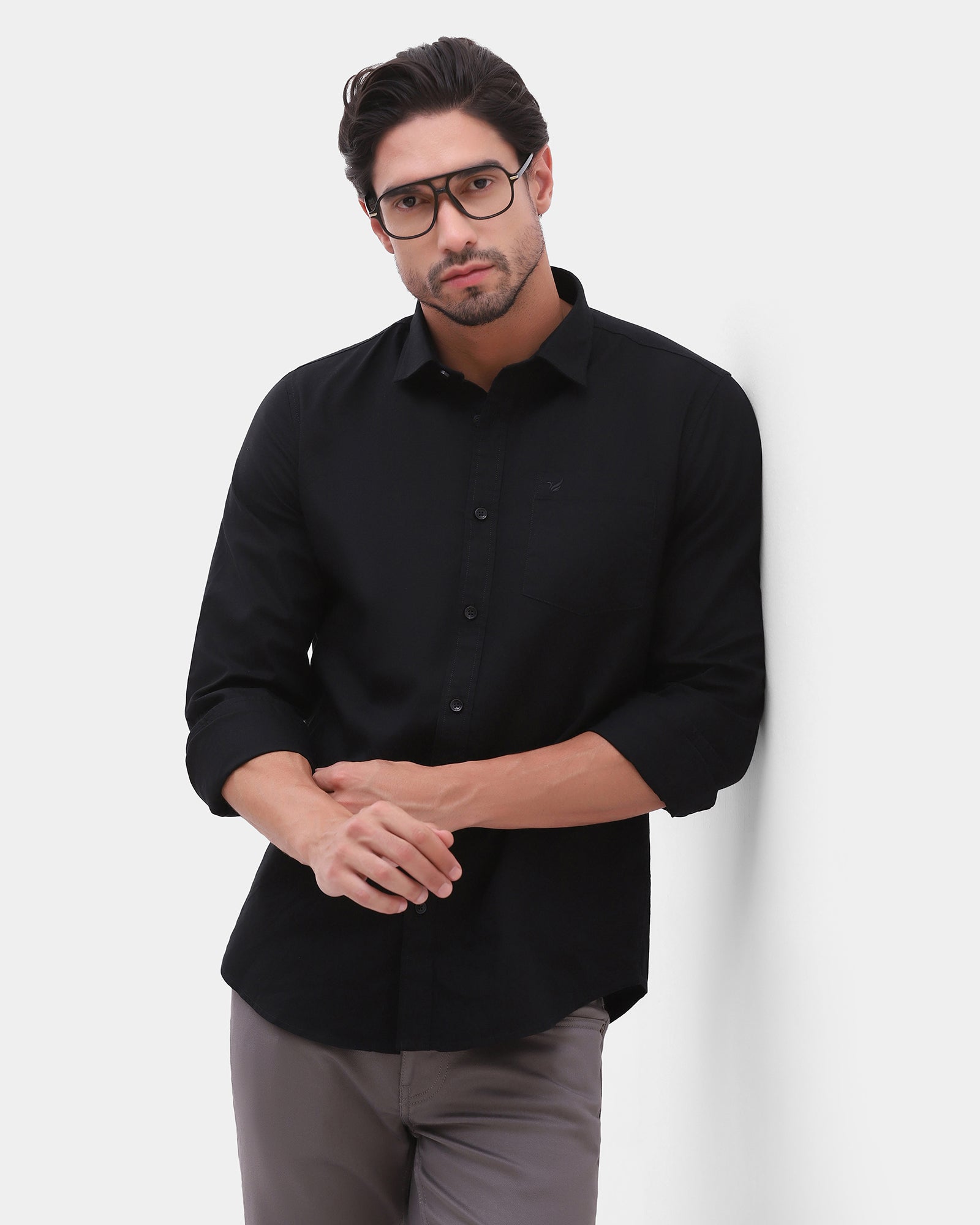 Black Printed Shirt - Gebbew