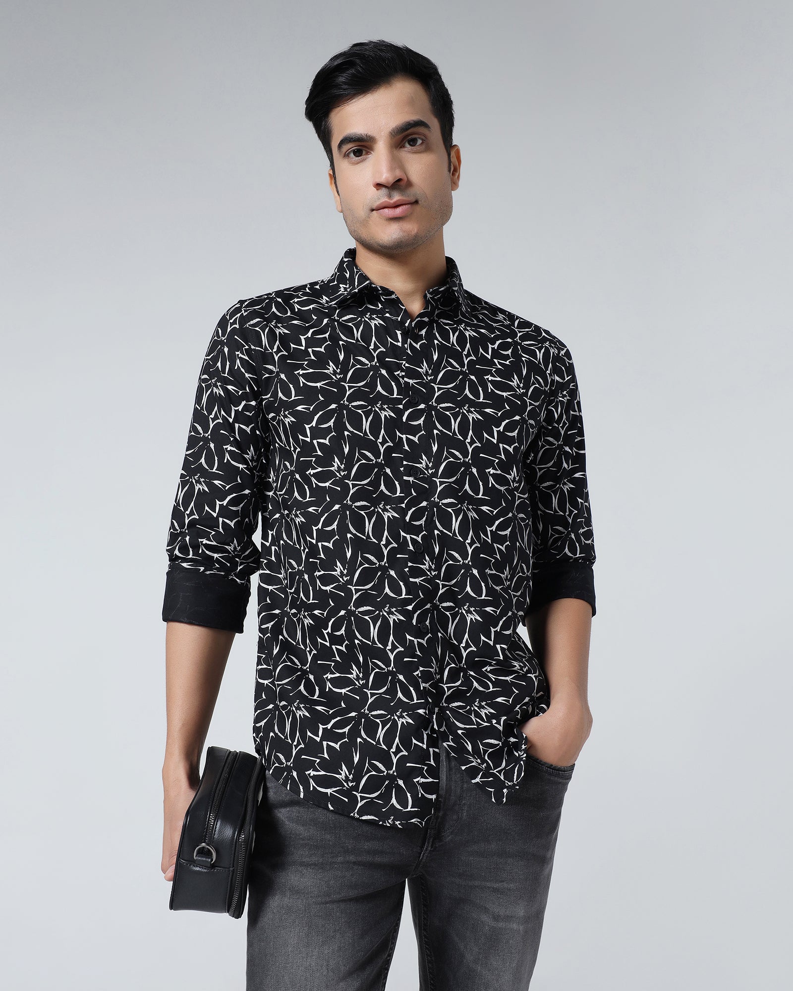 Black Printed Shirt - Marcen
