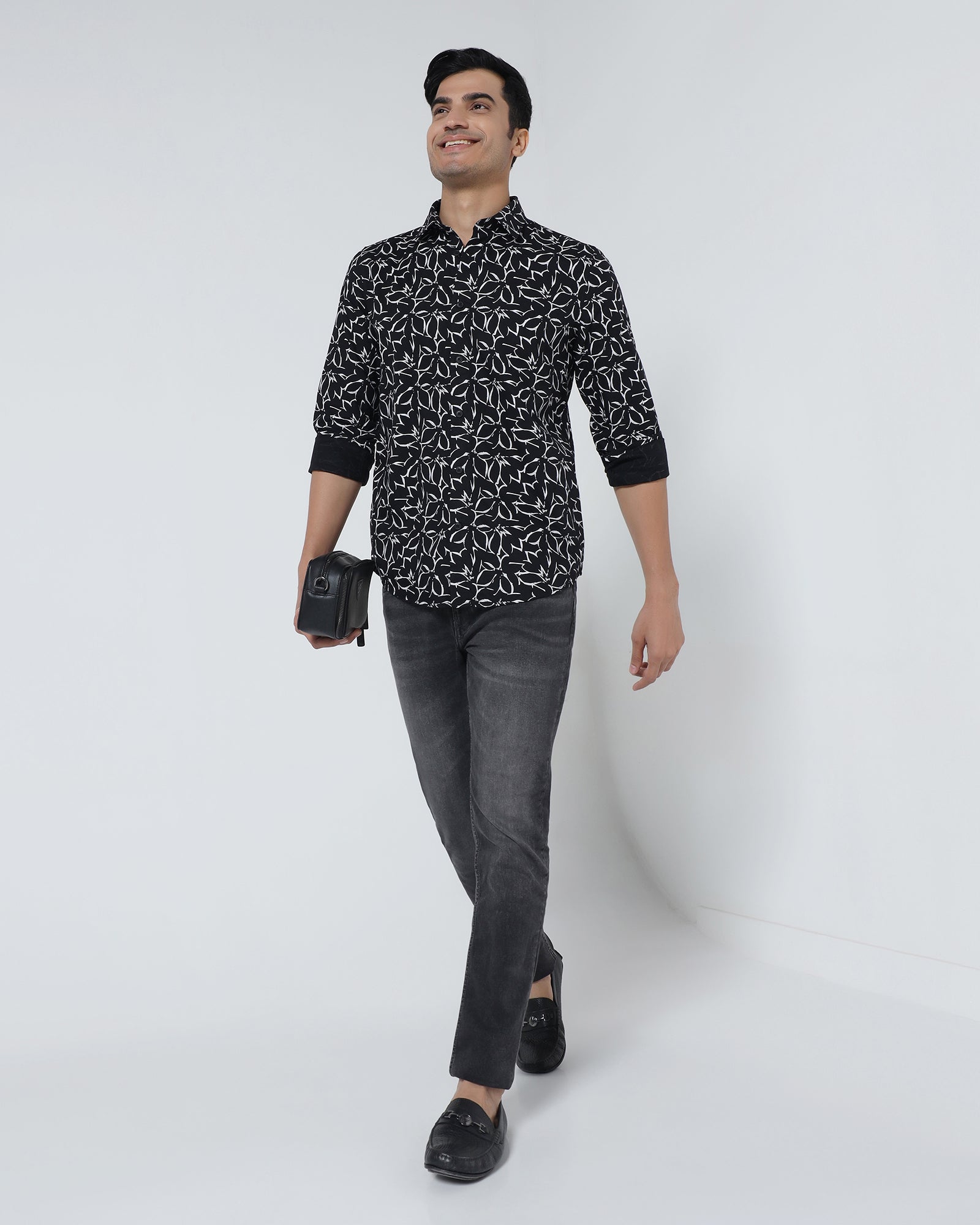 Black Printed Shirt - Marcen