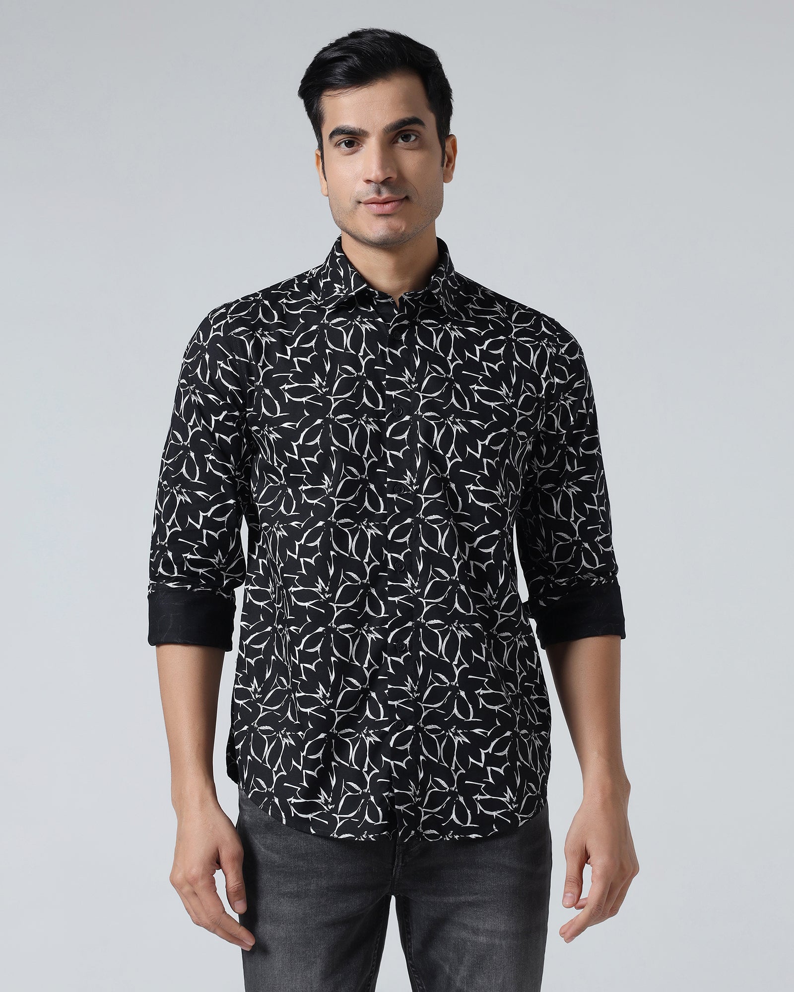 Black Printed Shirt - Marcen