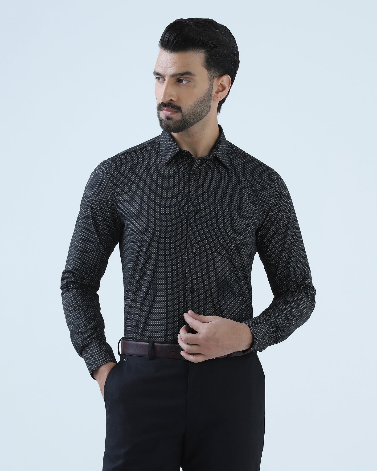 Black Printed Shirt - Uskai