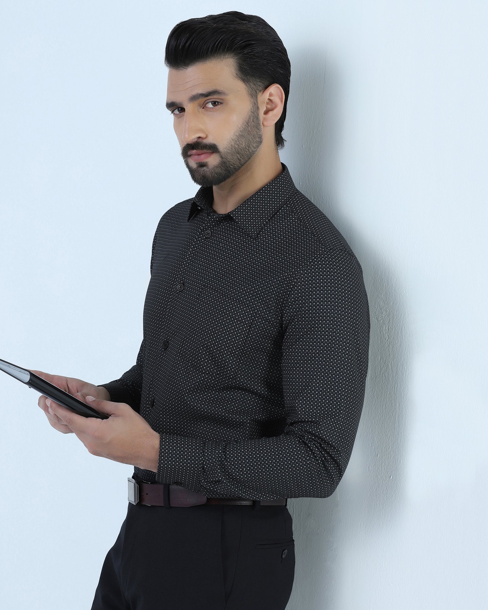 Black Printed Shirt - Uskai