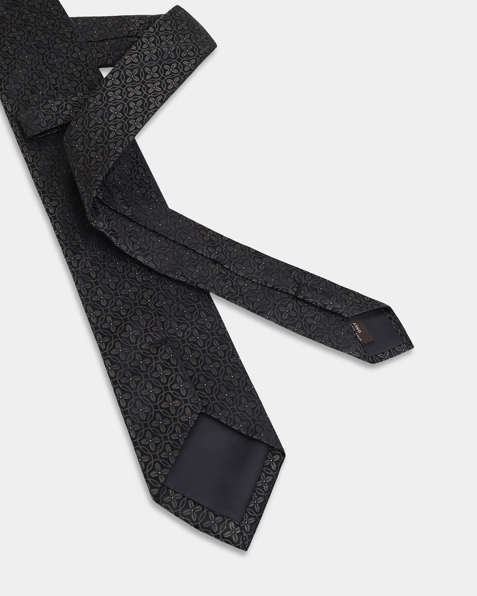 Black Silk Jacquard Tie - Airy