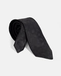 Black Silk Jacquard Tie - Wade