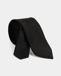 Black Silk Printed Tie - Waldorf