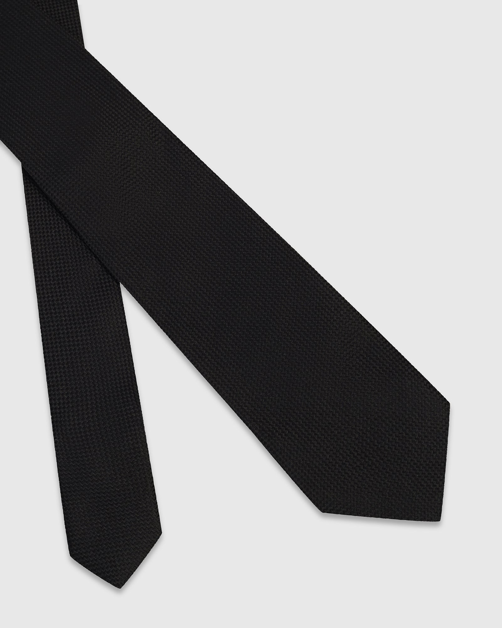 Black Silk Printed Tie - Waldorf