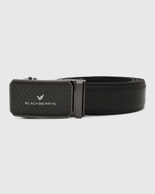 Leather Black Solid Belt - Weyn