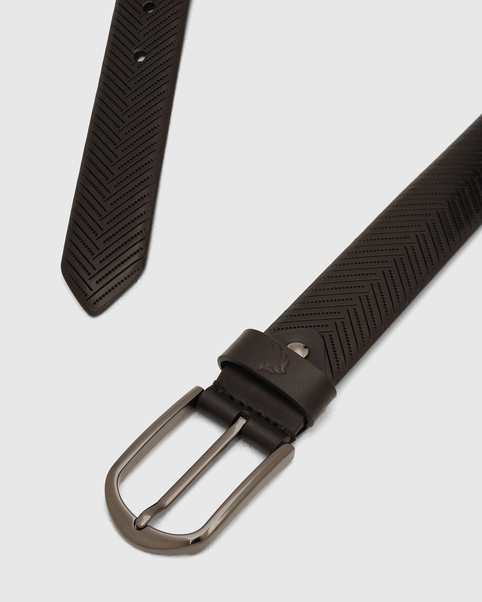 Leather Black Solid Belt - Wiston