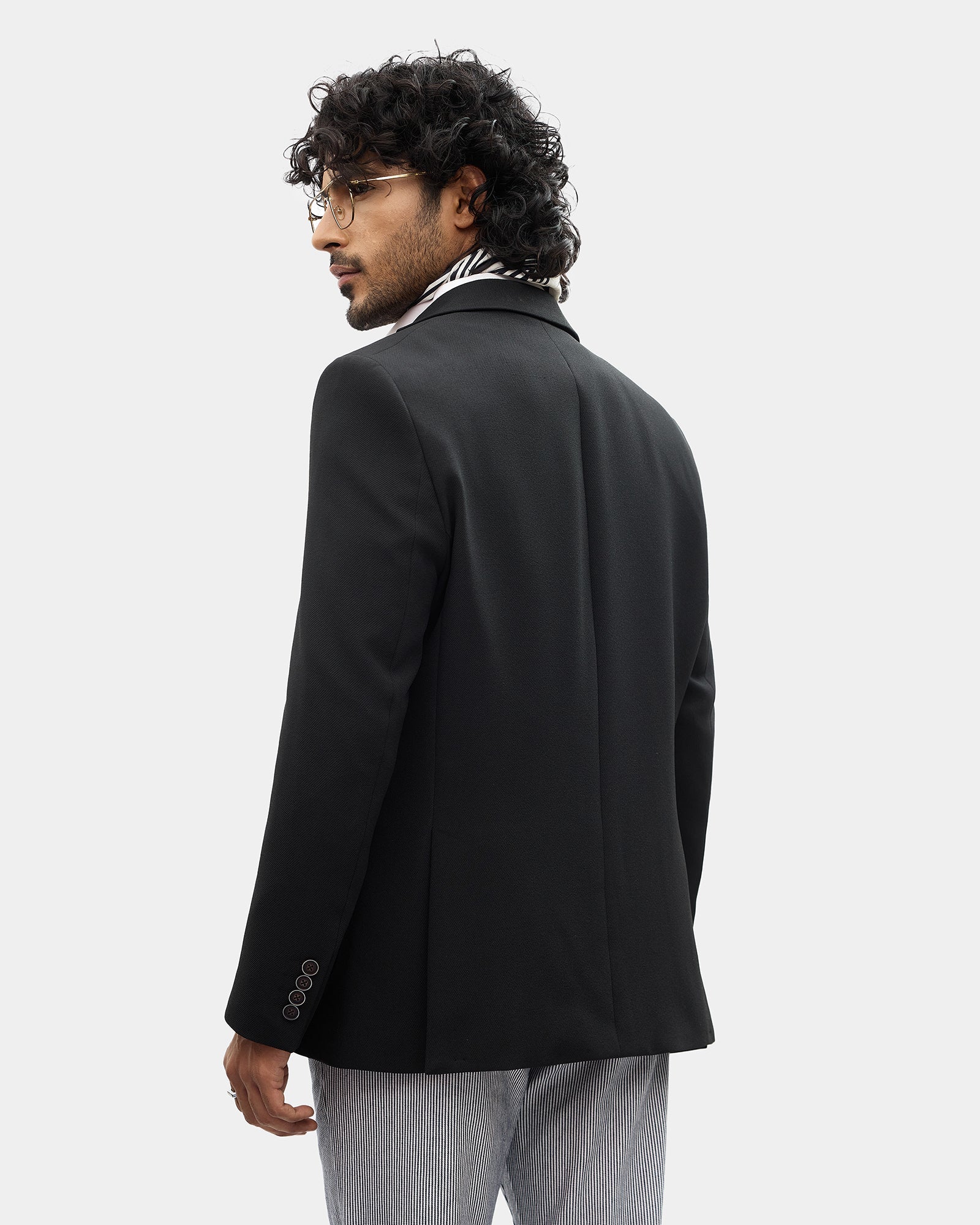 Black Solid Blazer - Rafferty
