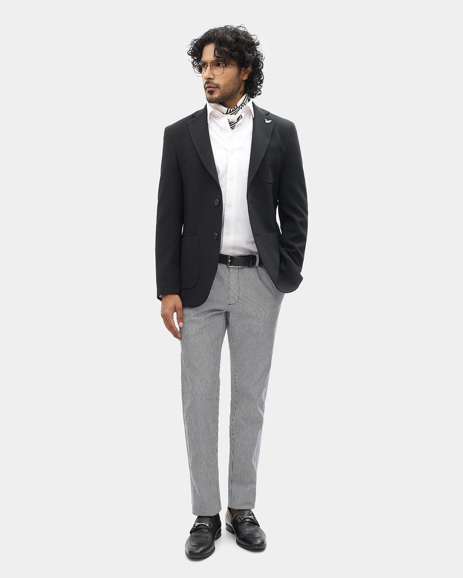 Black Solid Blazer - Rafferty