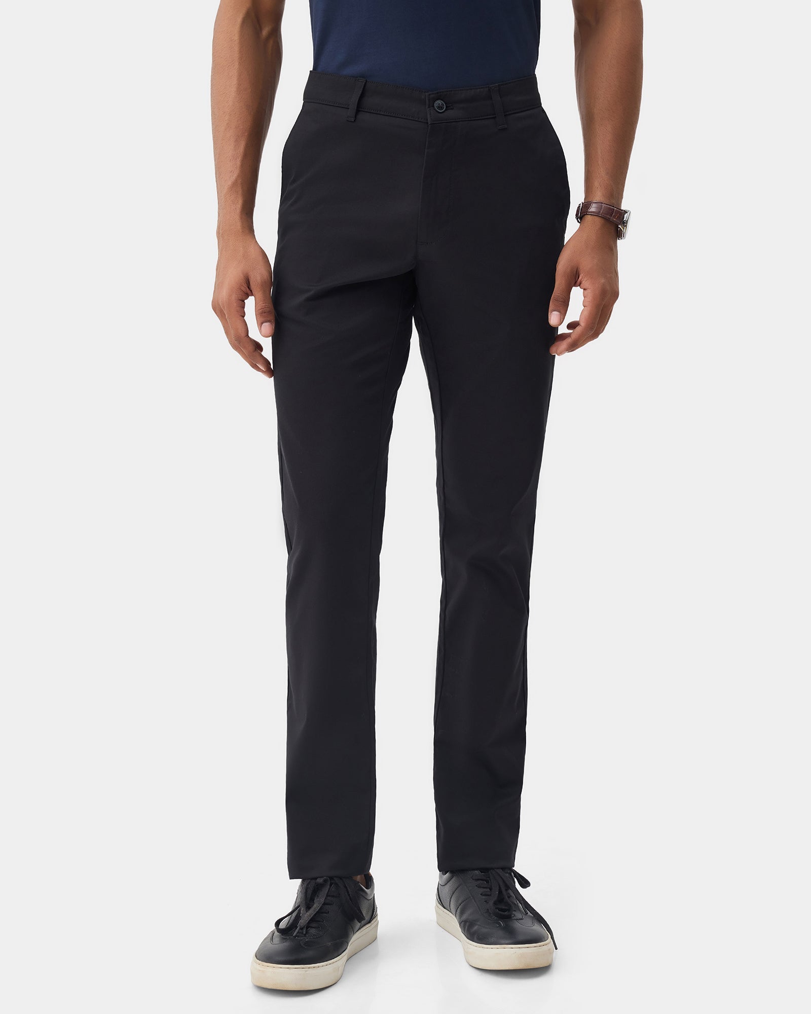 Black Solid Khakis - Sinai