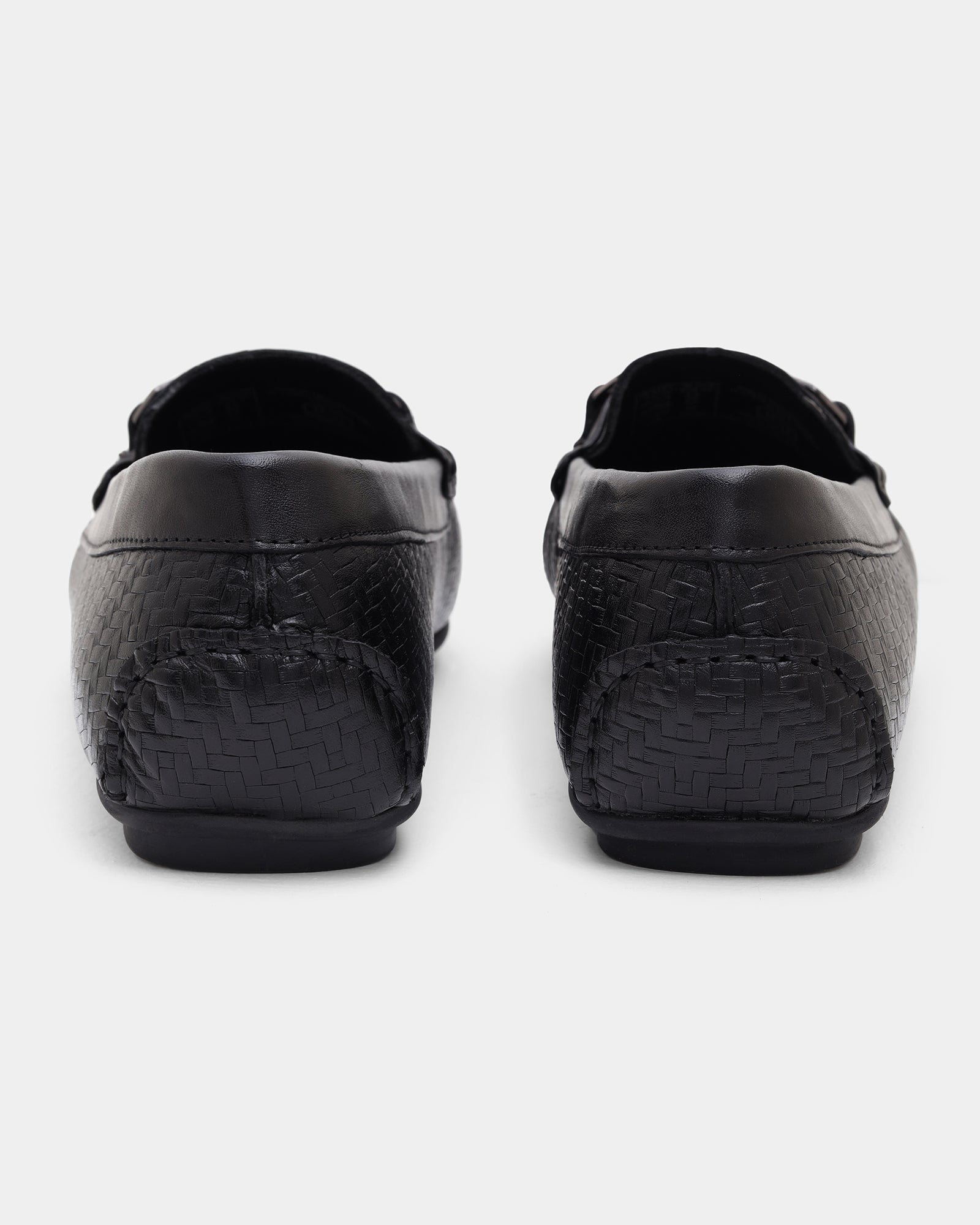 Black Solid Loafers Shoes - Willyy