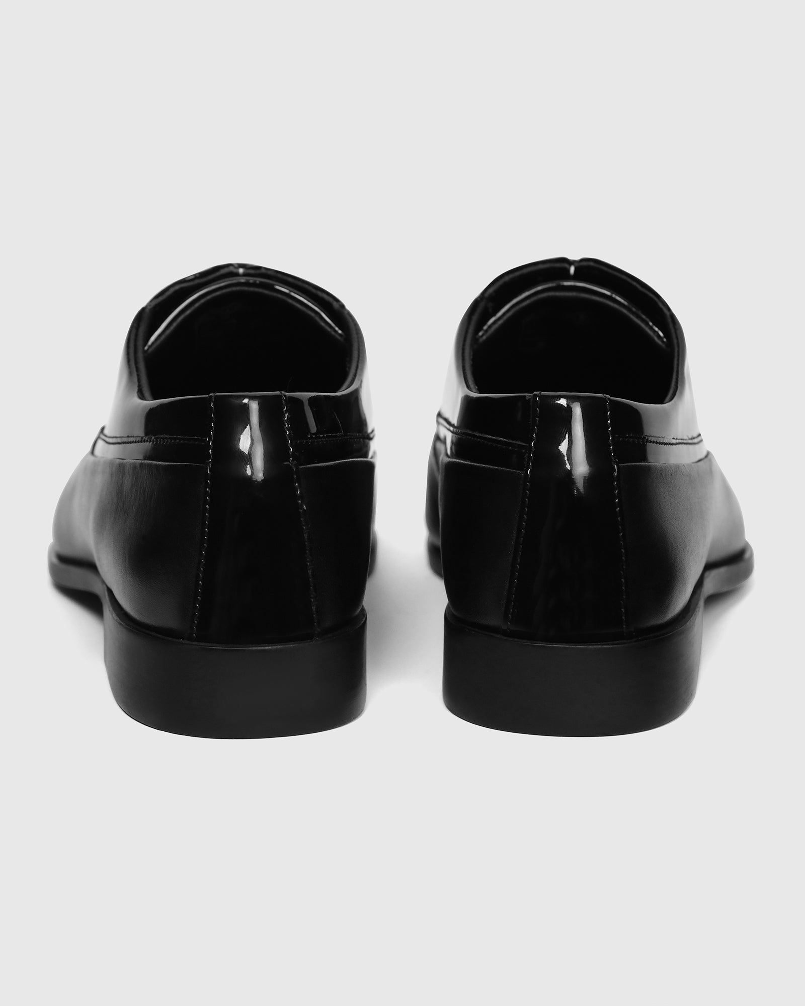 Black Solid Oxford Shoes - Tall New