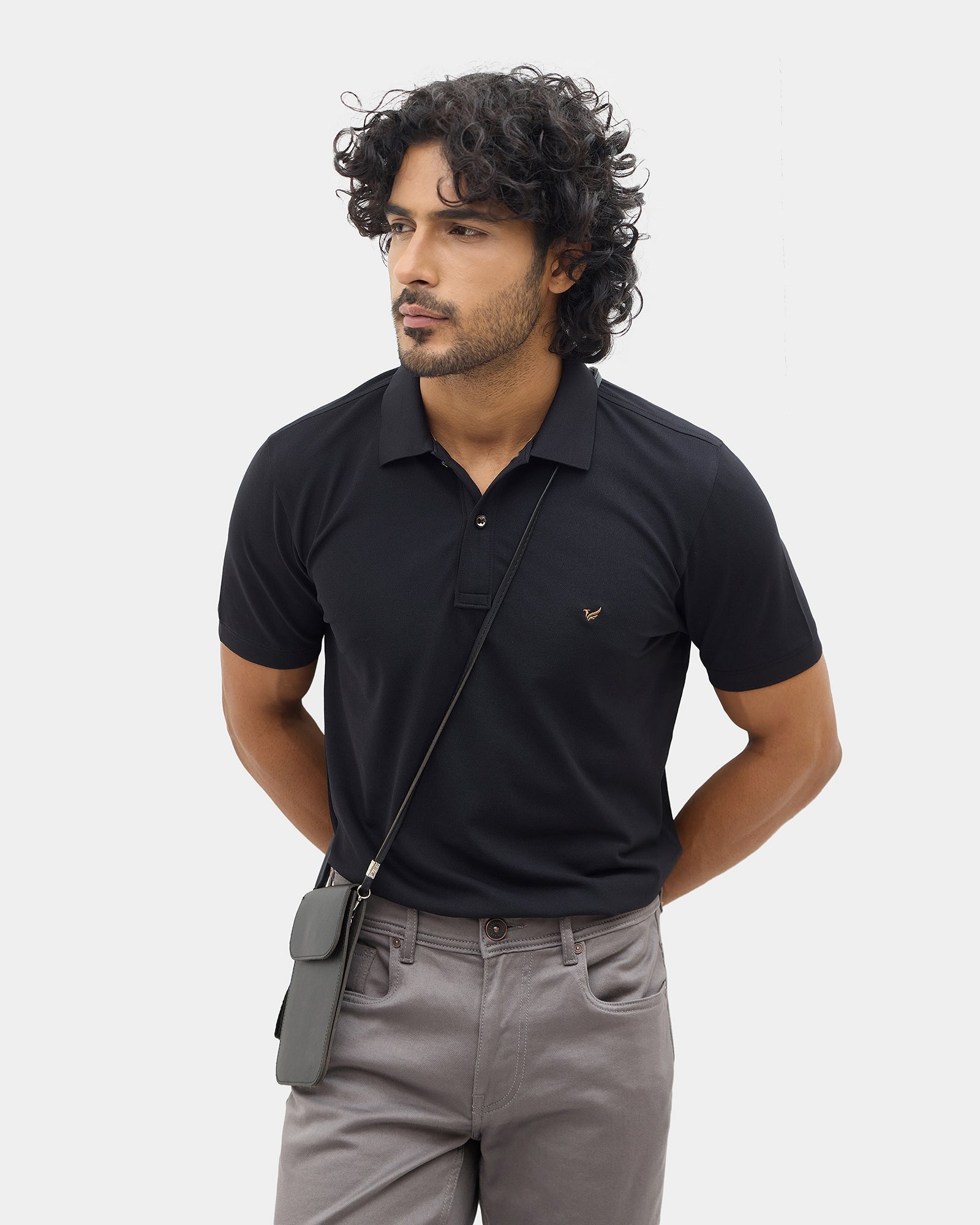 Black Must Haves Solid Polo - Yukii