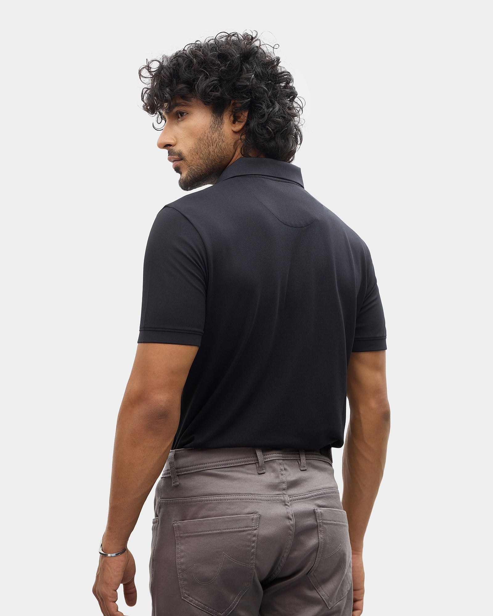 Black Must Haves Solid Polo - Yukii