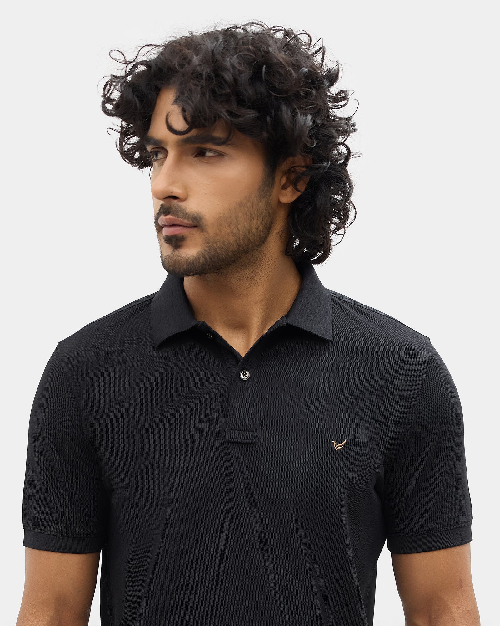 Black Must Haves Solid Polo - Yukii