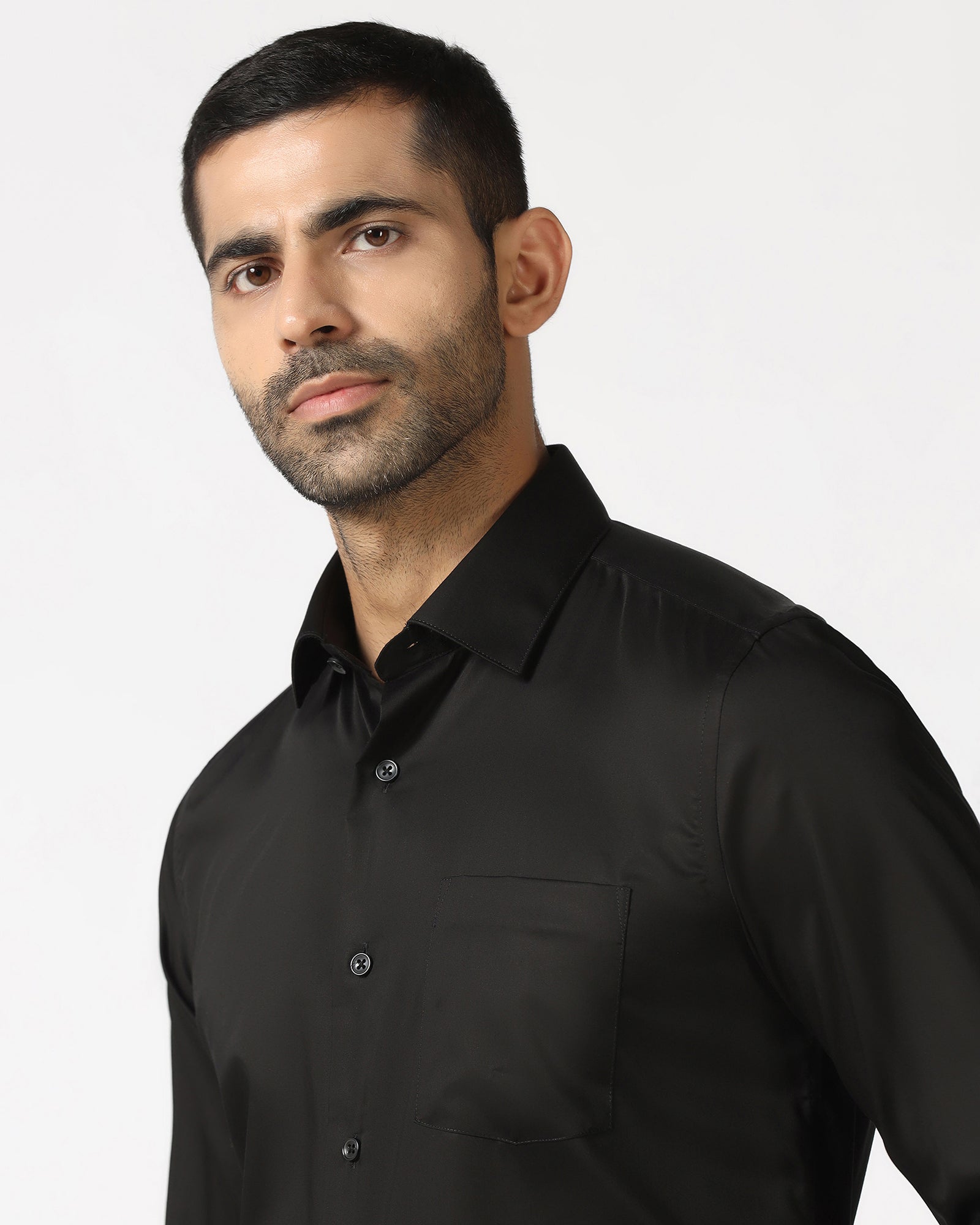 Black Solid Shirt - Dawn