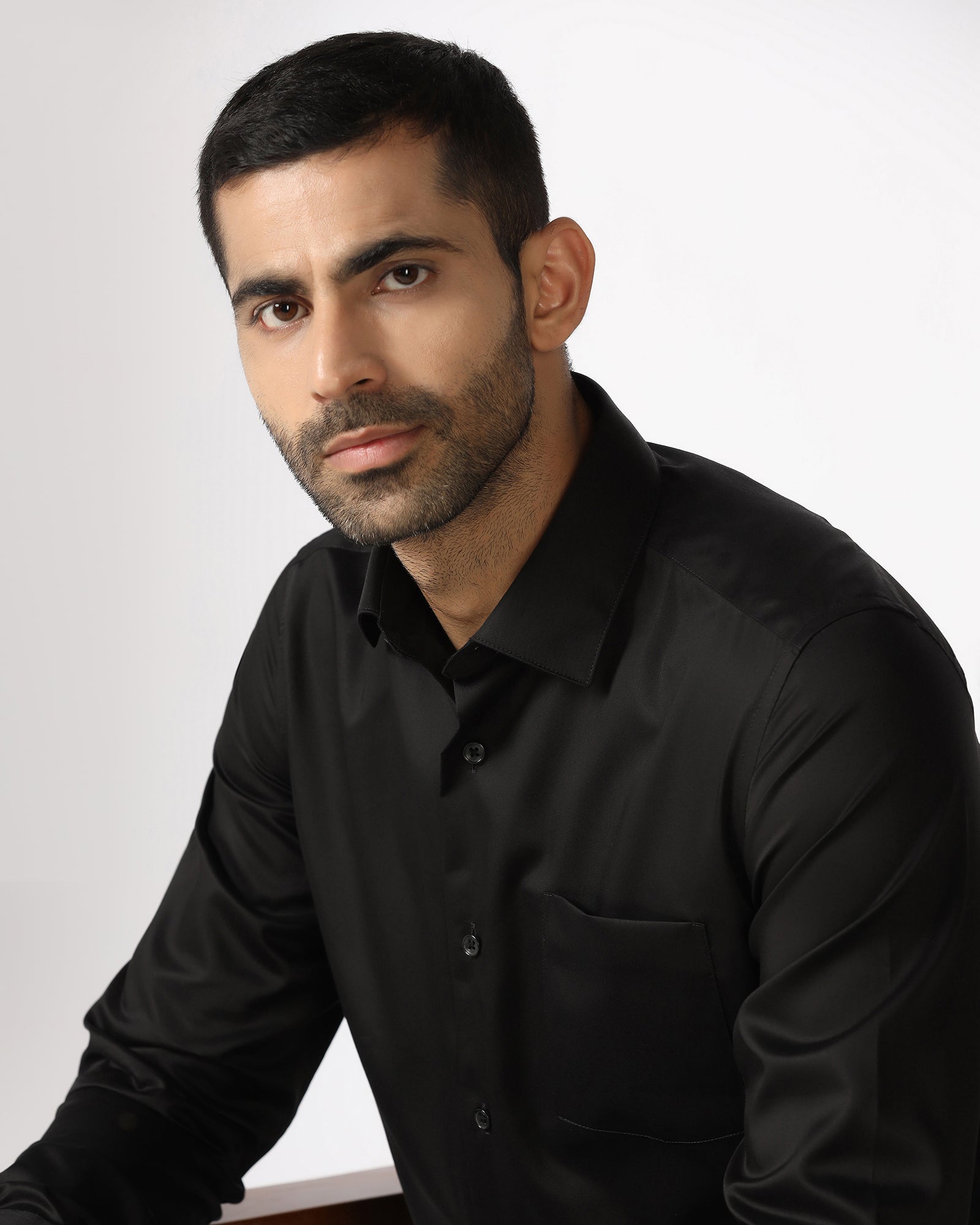 Black Solid Shirt - Dawn