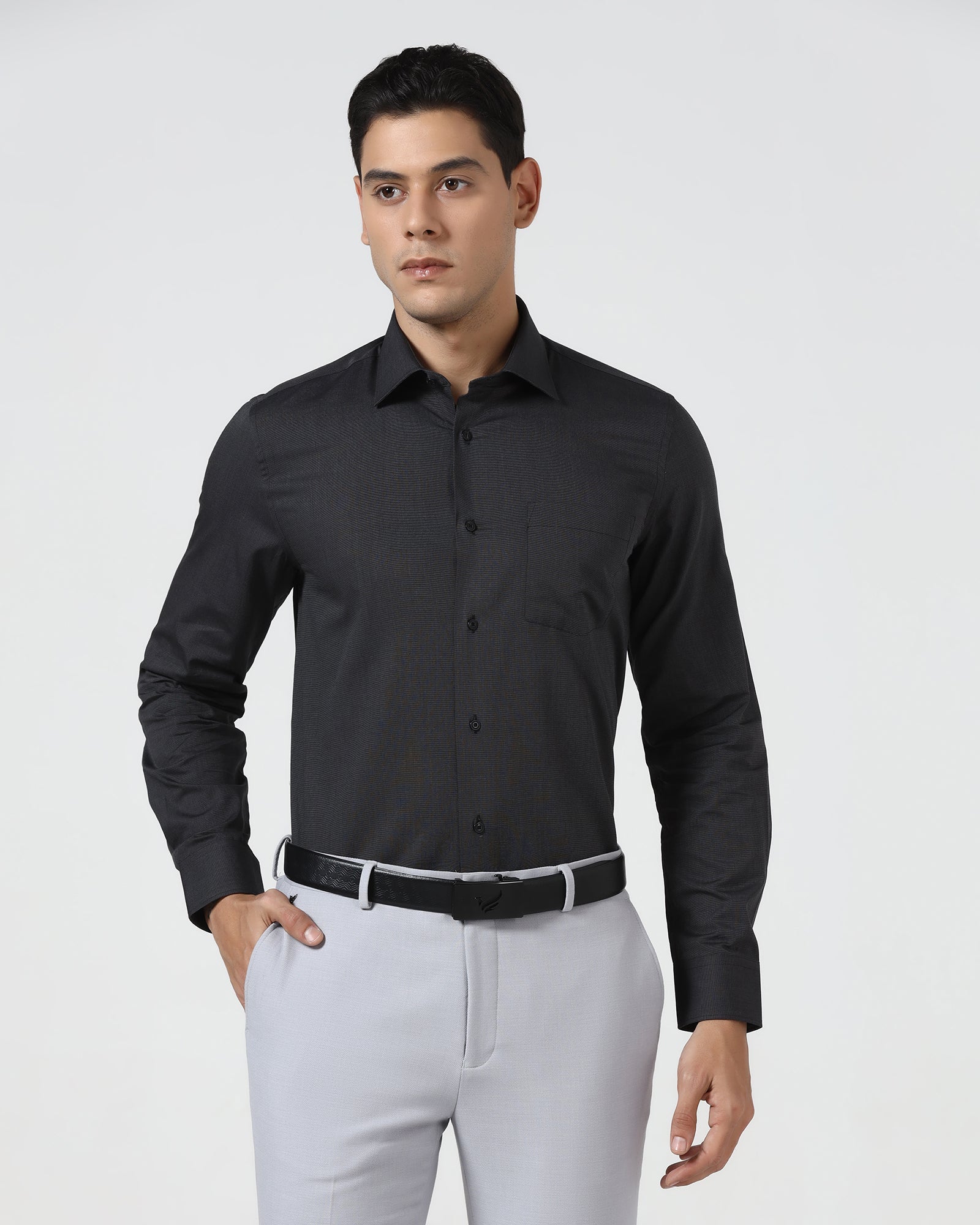 Black Solid Shirt - Pixel