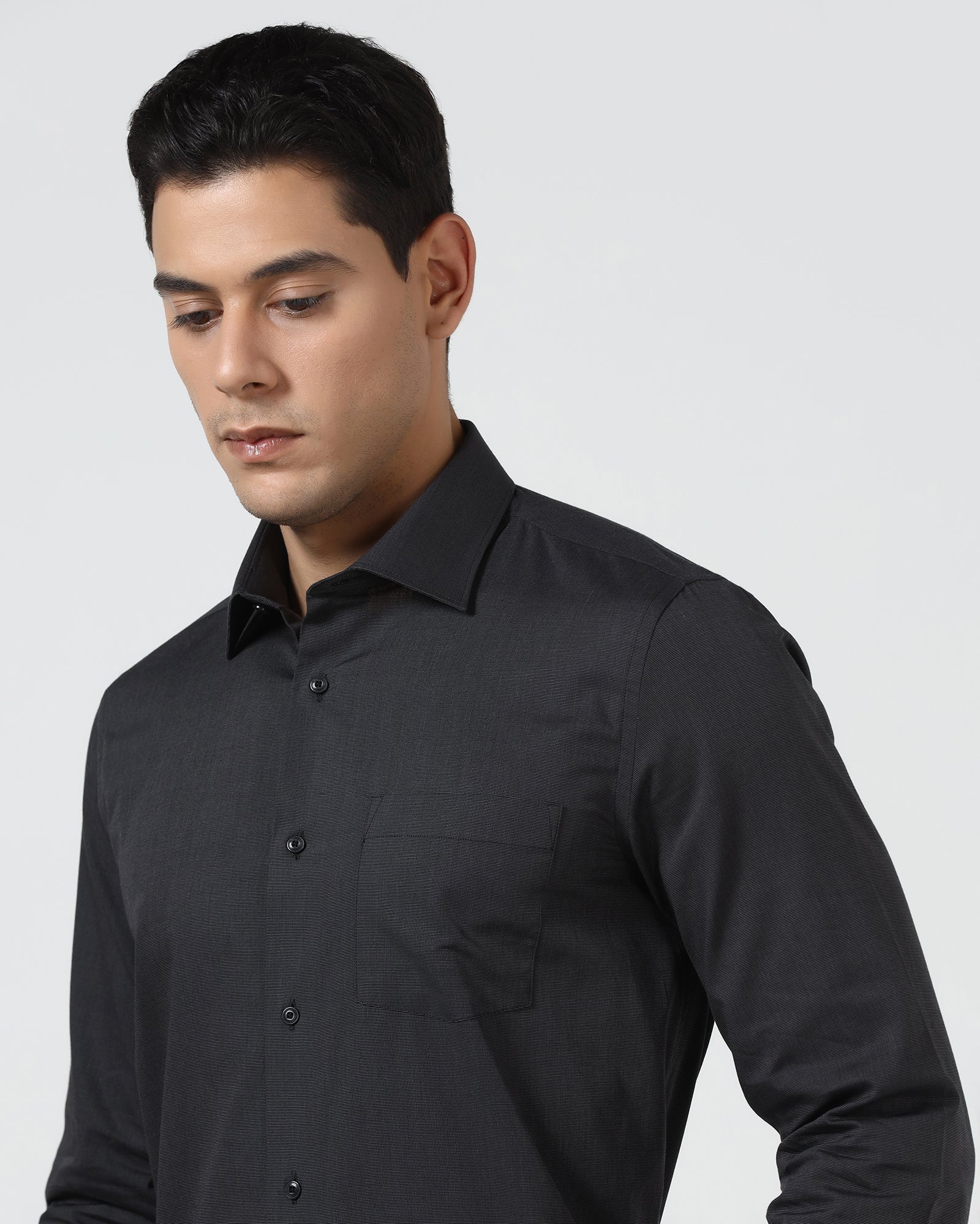 Black Solid Shirt - Pixel