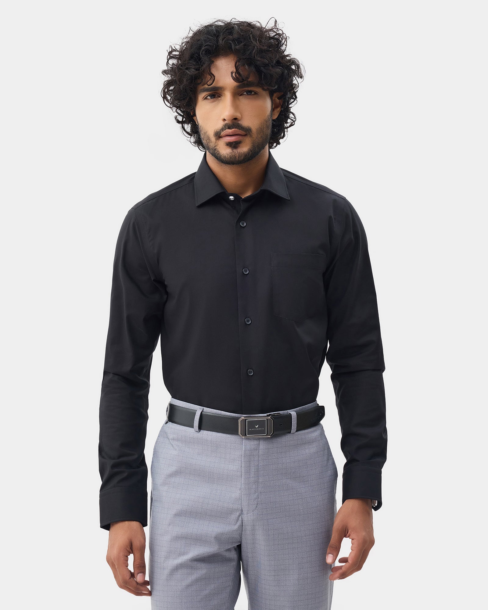 Black Solid Shirt - Verin