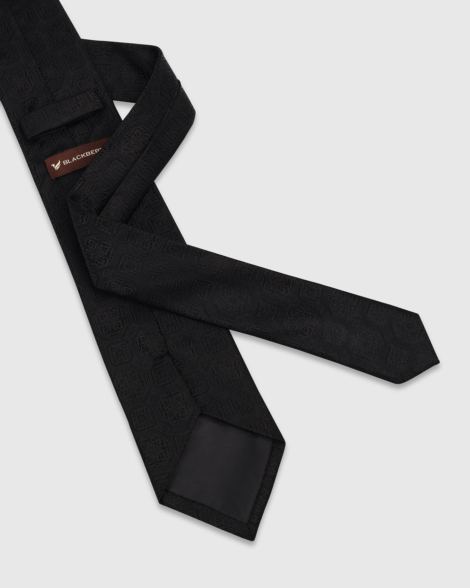 Black Solid Tie - Willibald