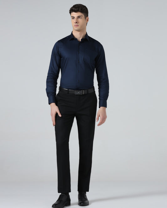 Black Solid Trouser