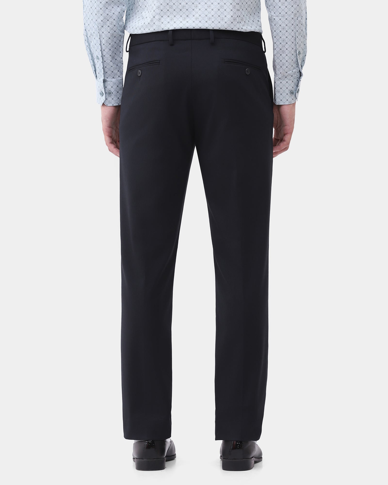 Black Solid Trouser - Cree