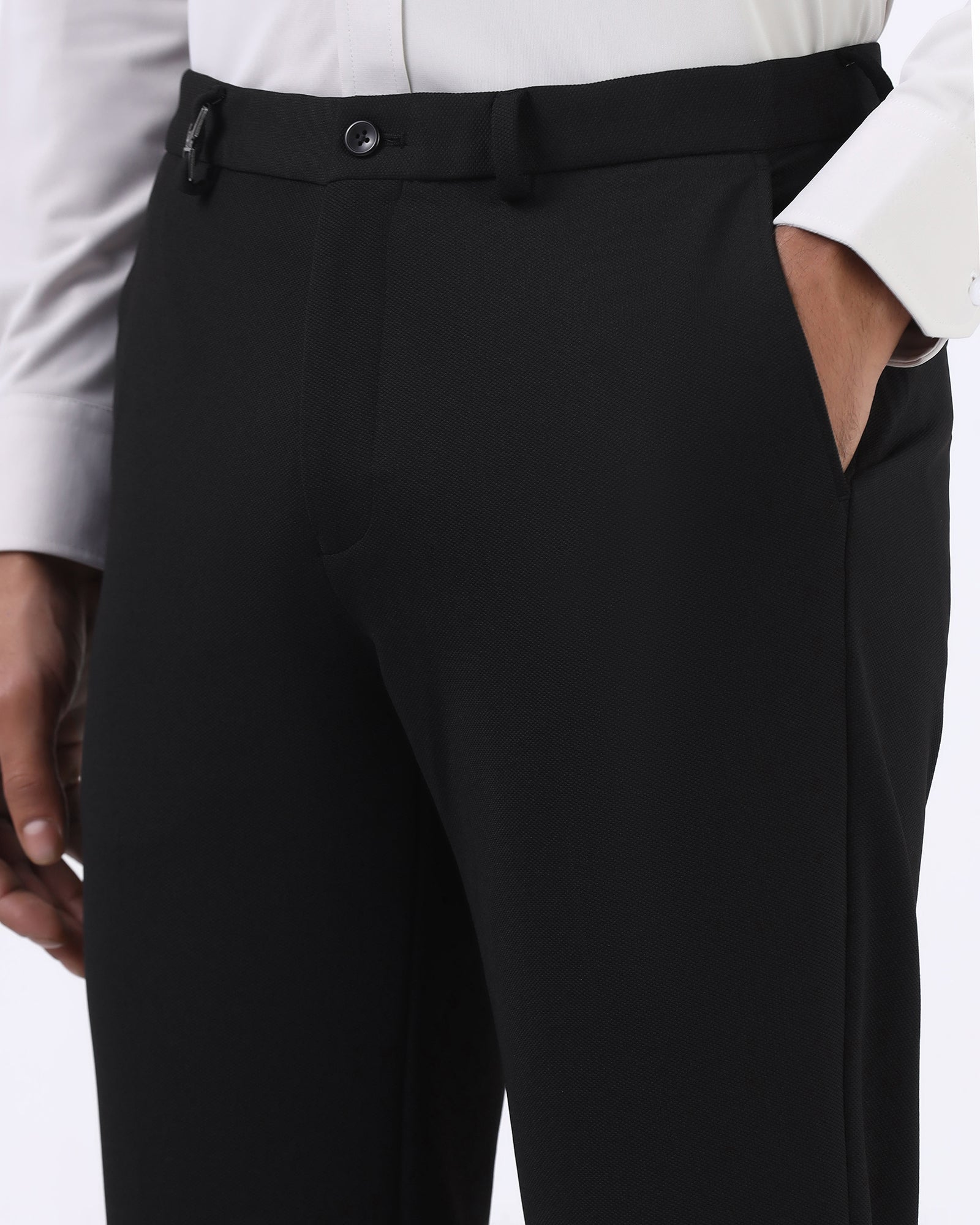 Black Solid Trouser - Hender