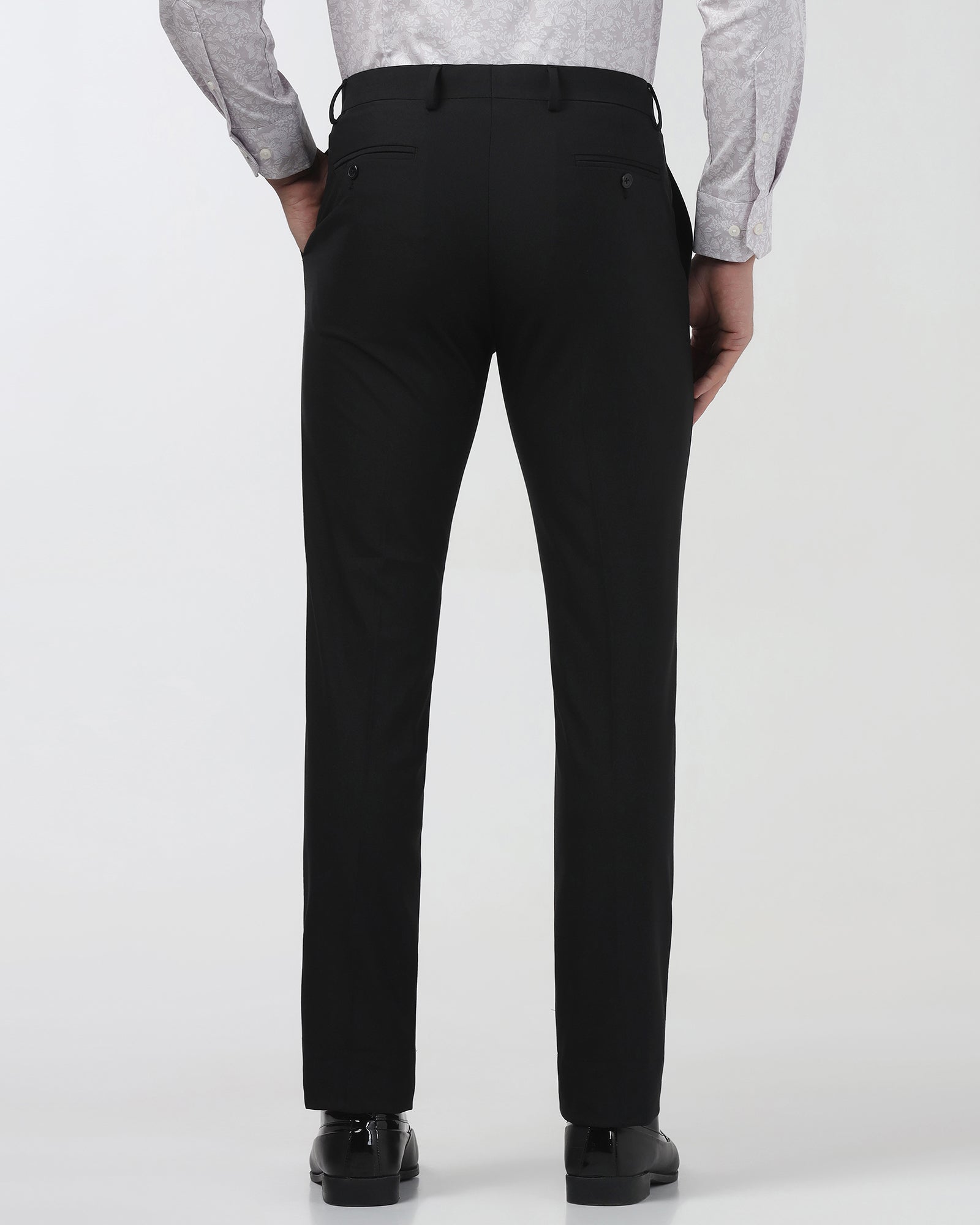 Black Solid Trouser - Landry