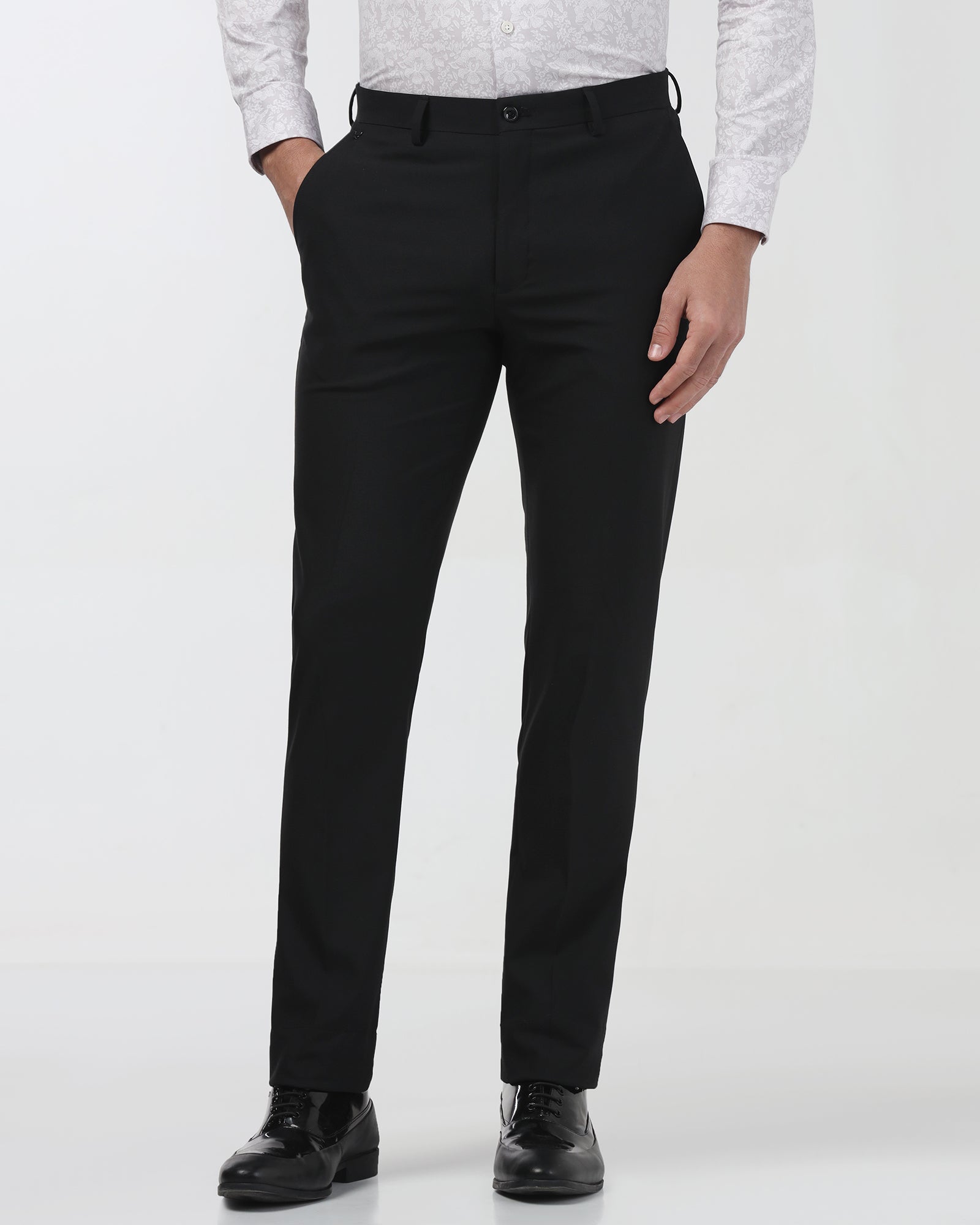 Black Solid Trouser - Landry