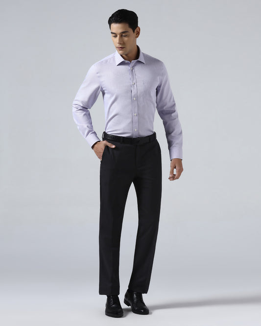 Black Solid Trouser - Liano