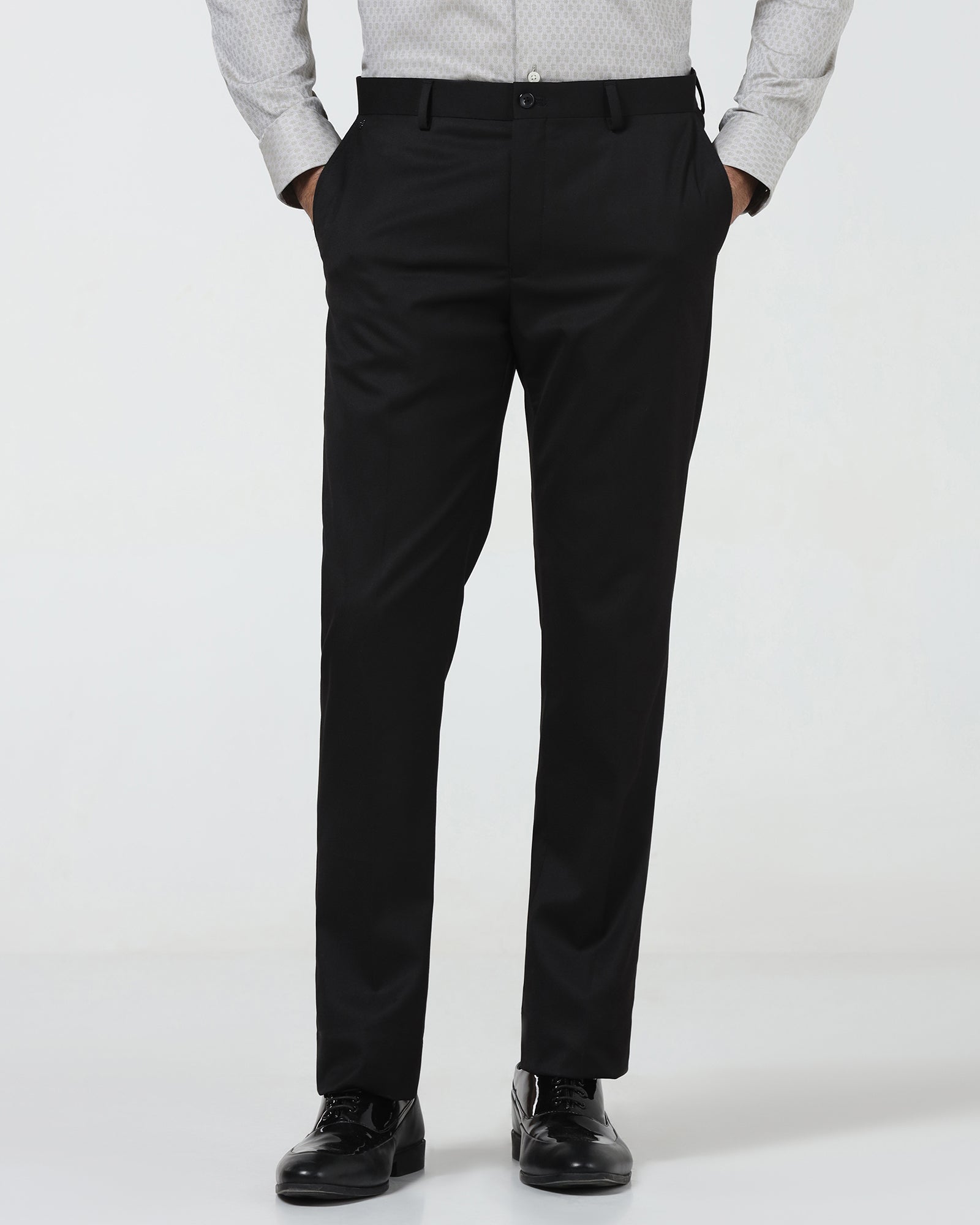 Black Solid Trouser - Marco