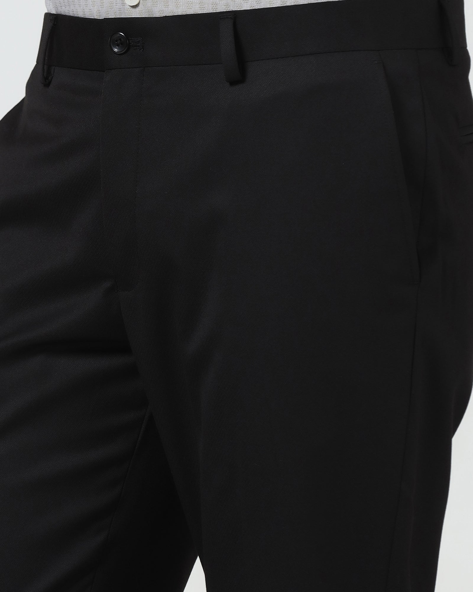 Black Solid Trouser - Marco