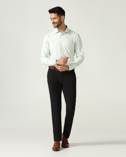 Black Solid Trouser - Oak
